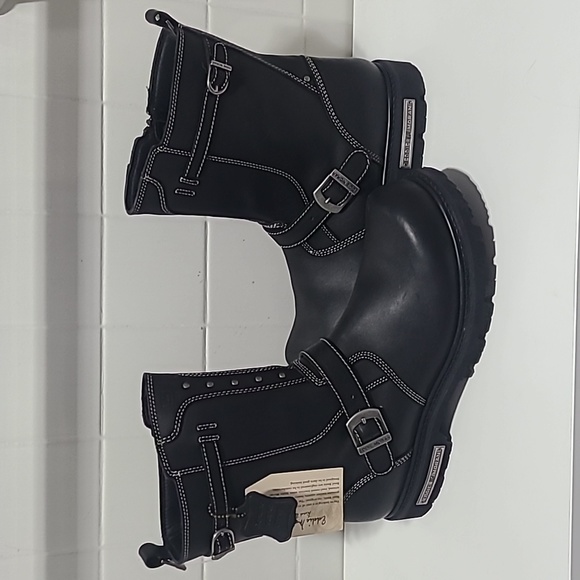 Eddie Moran Vintage Road Boots Bikers cowboy western rodeo leather black…